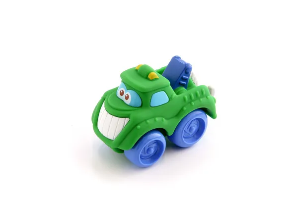 Camião de brinquedo com rosto — Fotografia de Stock