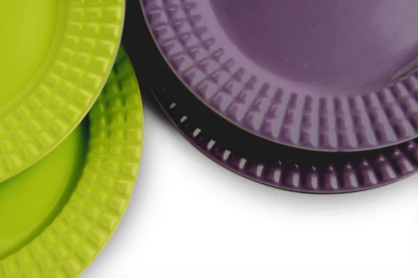 Разноцветные тарелки — стоковое фото