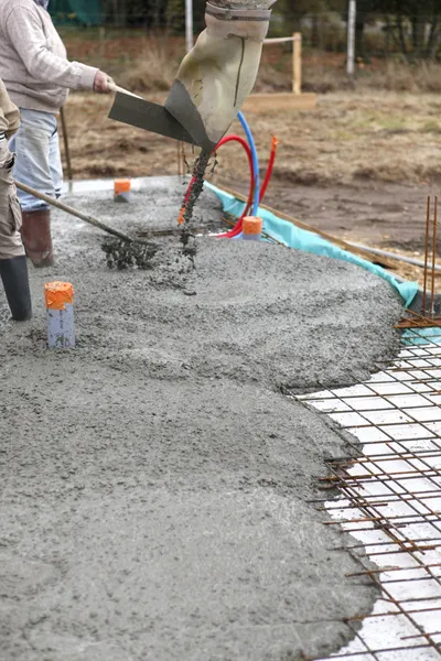 Laying a cement floor — Stock Photo, Image