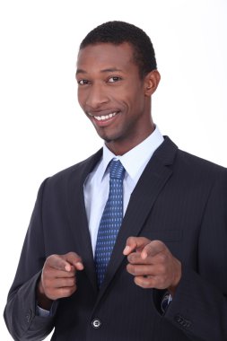 Portrait of a man in a suit clipart