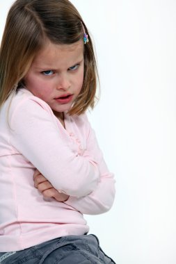Child having a temper tantrum clipart