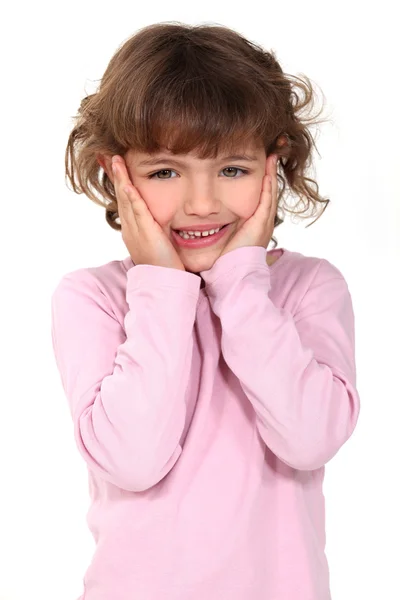 Portré egy aranyos kislányról — Stock Fotó