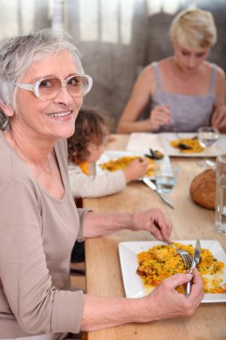 Family meal clipart