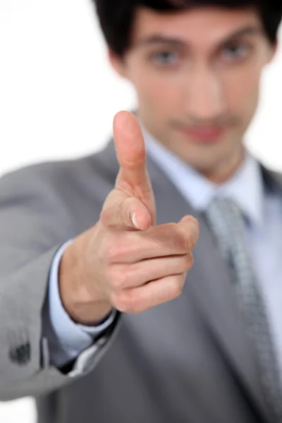 Businessman pointing at you — Stock Photo, Image
