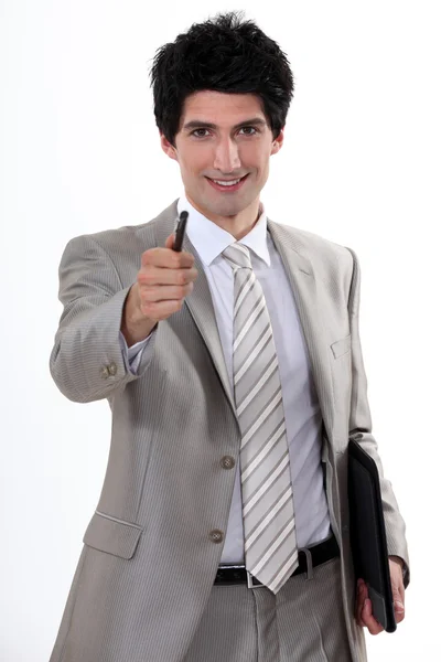 Businessman with a can-do attitude — Stock Photo, Image