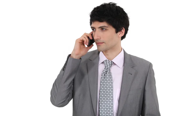 Businessman with a cellphone — Stock Photo, Image