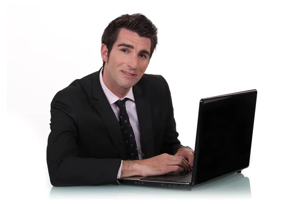 Man with computer in the office — Stock Photo, Image