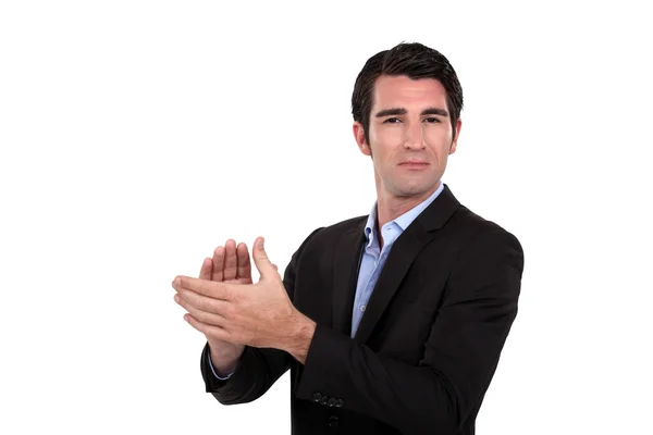 Man clapping — Stock Photo, Image