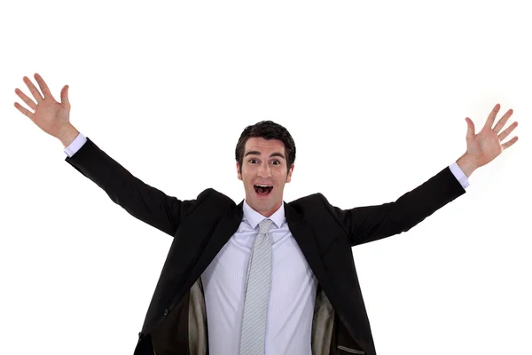 Excited businessman — Stock Photo, Image