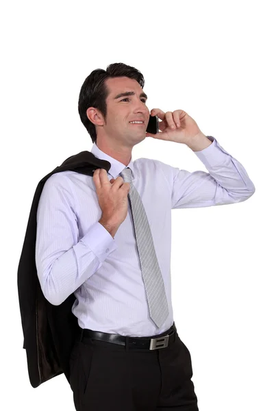 Relaxed businessman on the phone — Stock Photo, Image