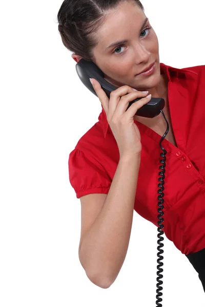 Sekreterare prata i telefon — Stockfoto