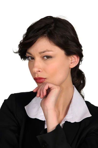 Ritratto di una donna d'affari furiosa — Foto Stock
