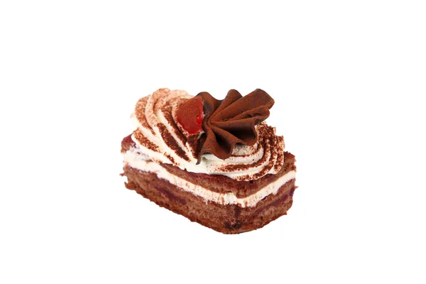 Chocolade crème taart — Stockfoto