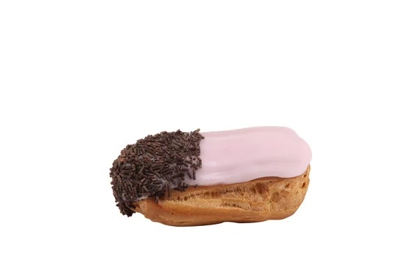 Eclair covered in icing — Stock Photo, Image