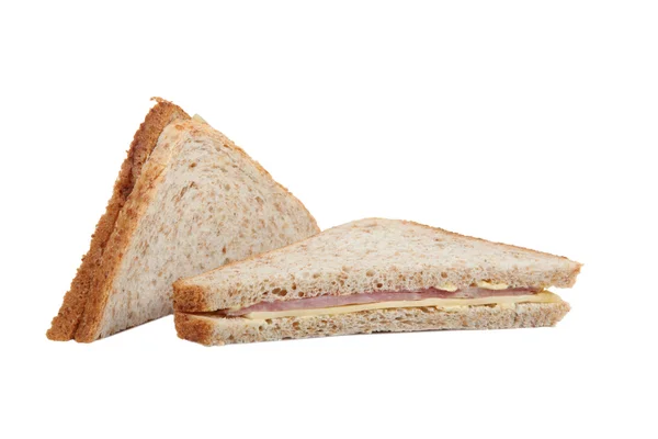 Kanapka z szynką i serem — Zdjęcie stockowe