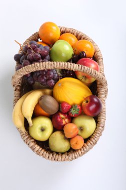 Basket of fruit clipart