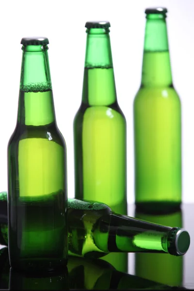 stock image Three bottles of beer