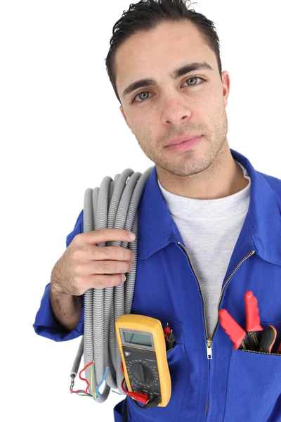 Retrato de um eletricista — Fotografia de Stock