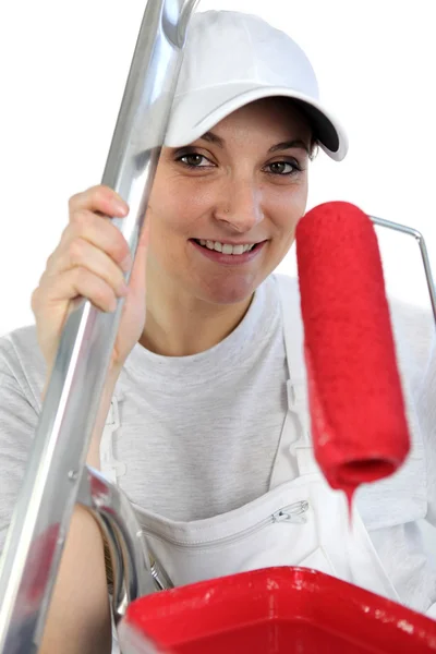Female painter decorator — Stock Photo, Image