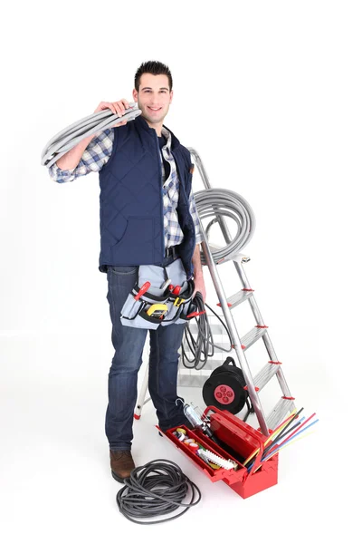 Portrait of an electrician — Stock Photo, Image