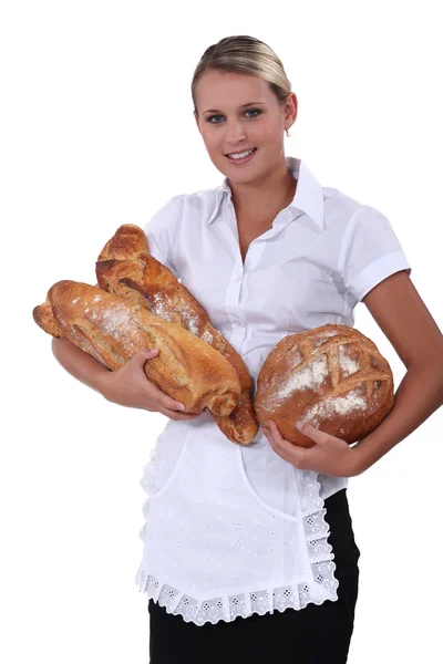 Unga kvinnliga baker — Stockfoto