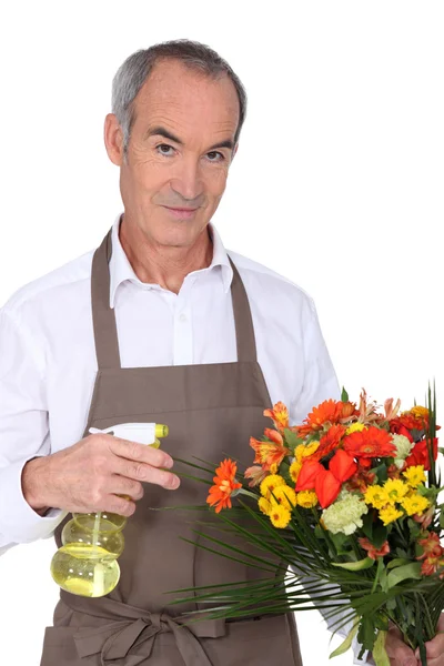 Porträt eines Blumenhändlers — Stockfoto
