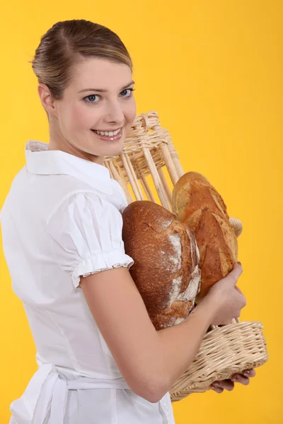 女面包师 — 图库照片