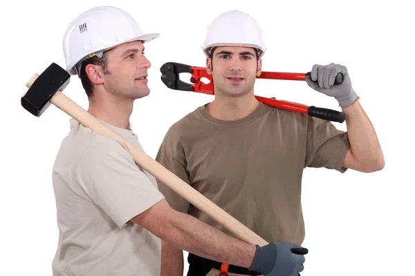Two male labourers — Stock Photo, Image