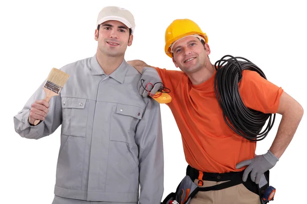 Painter and an electrician — Stock Photo, Image