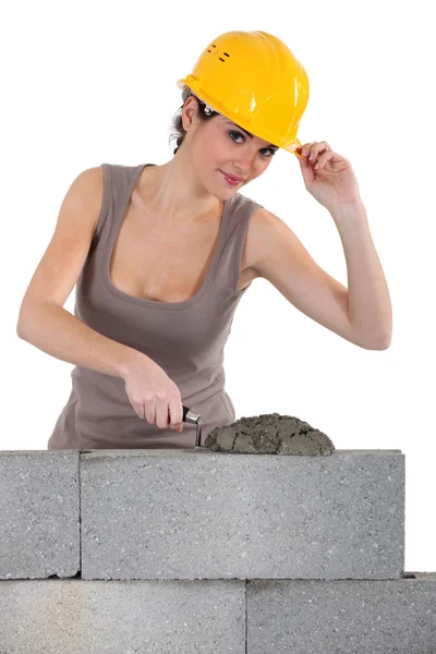 Женщины-каменщики . — стоковое фото