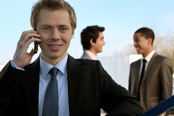 stock image Young executive on the phone