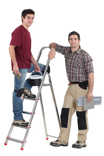 Two male decorators — Stock Photo, Image