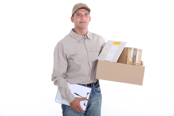 Man delivering post — Stock Photo, Image