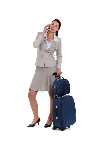 Vrouw op een zakenreis — Stockfoto