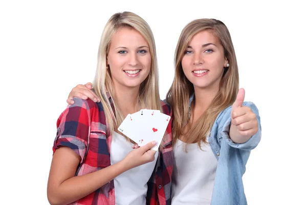 Youth playing card game — Stock Photo, Image