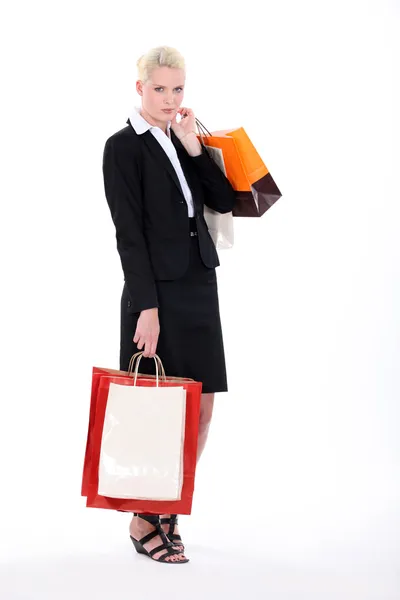 Mujer con bolsas de compras —  Fotos de Stock