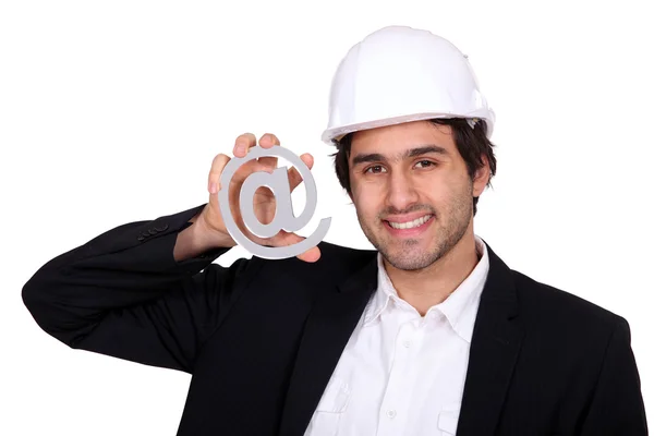 stock image Architect with an @ sign