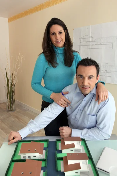 建筑师和他的妻子 — 图库照片