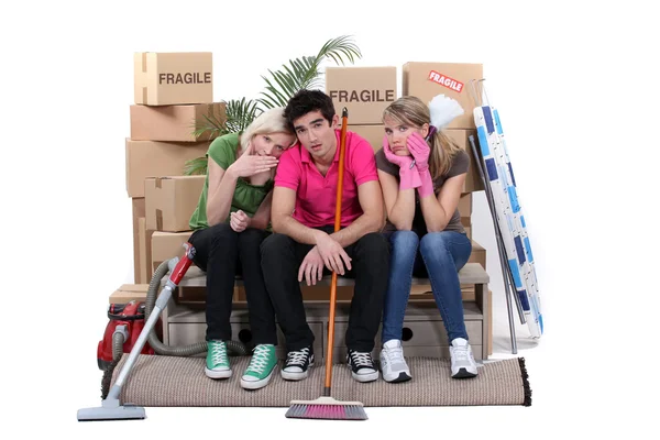 Friends moving house — Stock Photo, Image