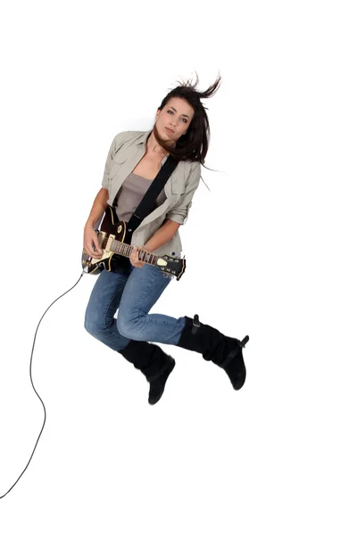 Woman with Guitar — Stock Photo, Image