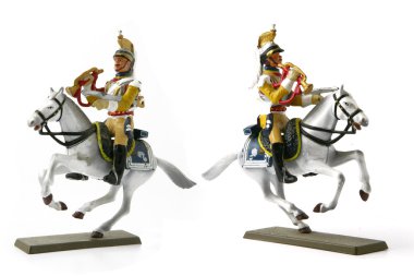 Two cavalier figurines clipart