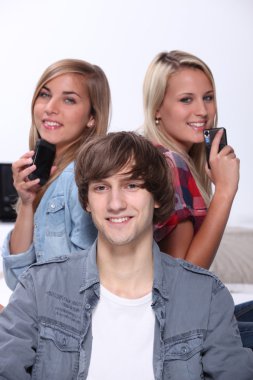 Three teenagers clipart