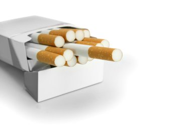 Open packet of cigarettes clipart