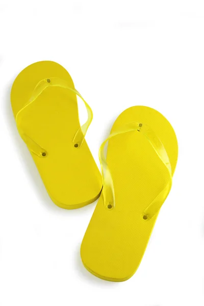 Gele slippers — Stockfoto