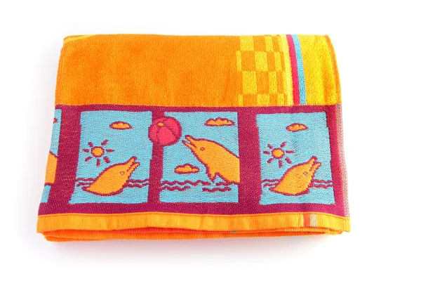 Ярко-оранжевое полотенце — стоковое фото