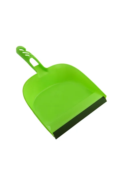 Green dustpan — Stock Photo, Image