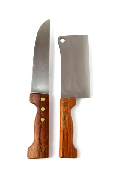 stock image Meat cleaver and chef's knife