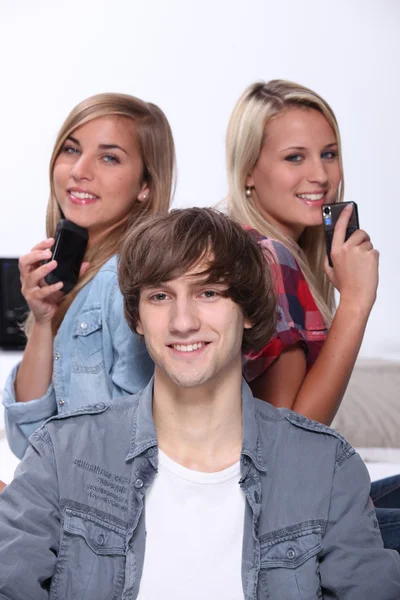 Three teenagers — Stock Photo, Image