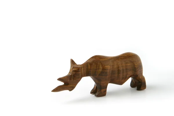Dřevěné nosorožec — Stock fotografie