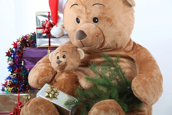 Ursos de pelúcia de Natal — Fotografia de Stock